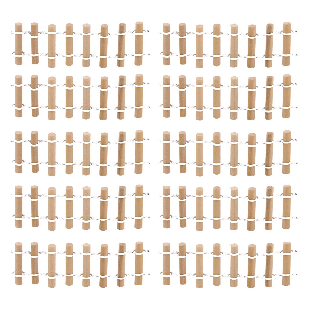 Maxxlite 10x miniature dollhouse fairy garden resin landscape fence decor wood