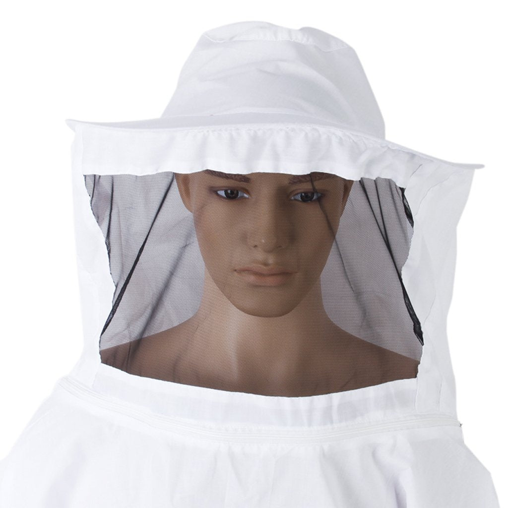 Maxxlite Beekeeping Jacket Veil Bee Protecting Suit Dress Smock Equipment-White