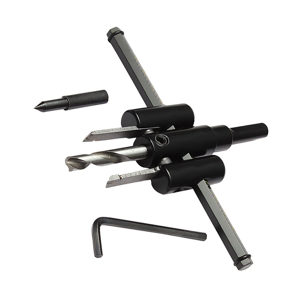Maxxlite Adjustable Metal Wood Circle Cutter Kit Hole Saw Drill Bit DIY Tool 30-120mm