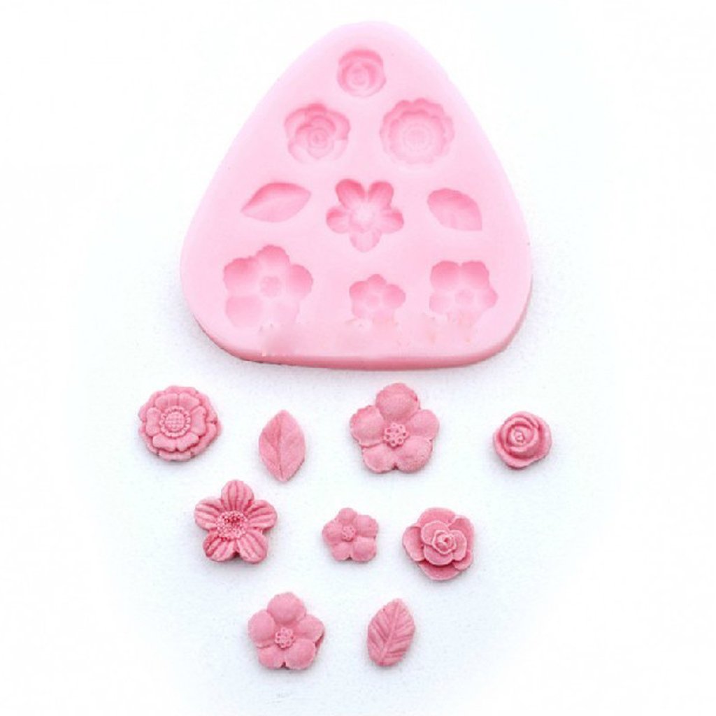 Maxxlite Silicone Flower Leaf Shaped Clay Mold for Fondant Cake Decorating, 8.5cm