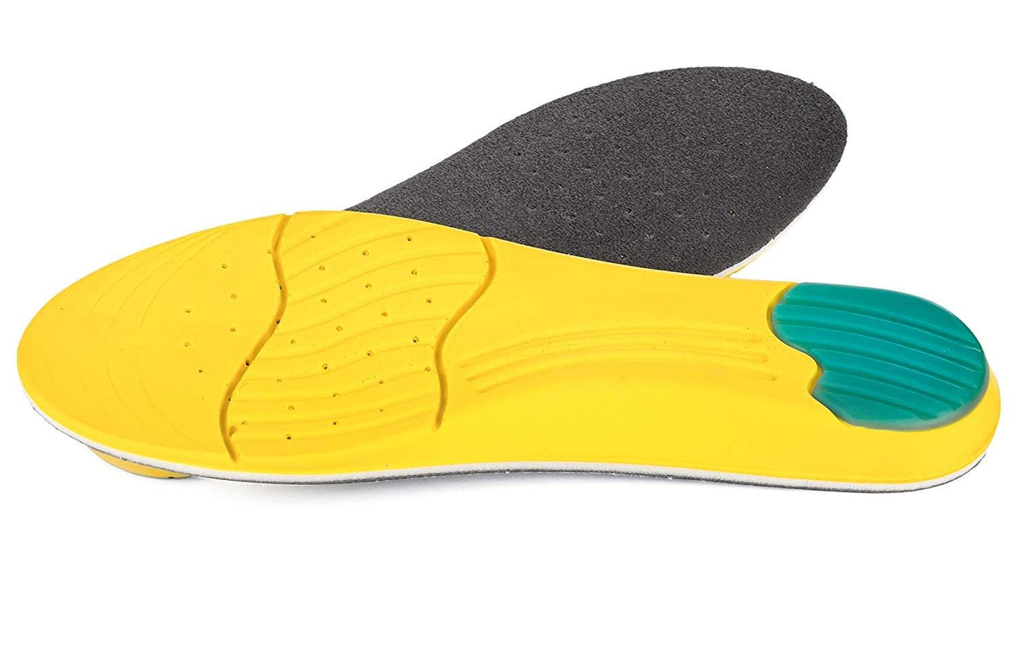Maxxlite Memory Foam Comfort Elevator Shoe Insole 1/2 Inches Height Increase Shock Absorption and Cushioning Insoles for Men and Women - Yellow - L