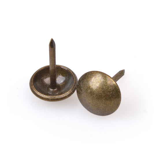 Maxxlite Pack of 100 Antique Upholstery Tacks Nails Furniture Decor Bronze Stud Pins - Bronze, 11x11mm