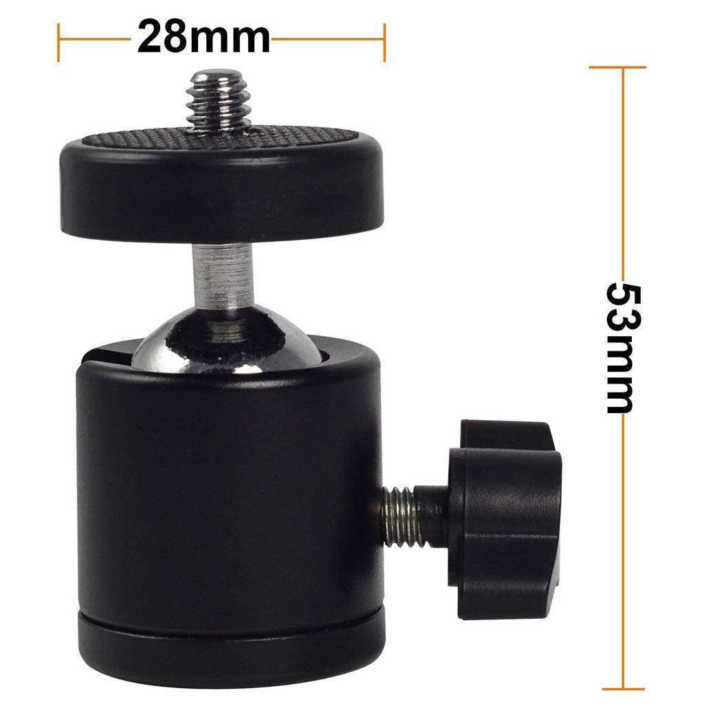 Maxxlite Swivel Mini Ball Head 1/4" Screw DSLR Camera Tripod Ballhead Stand Support