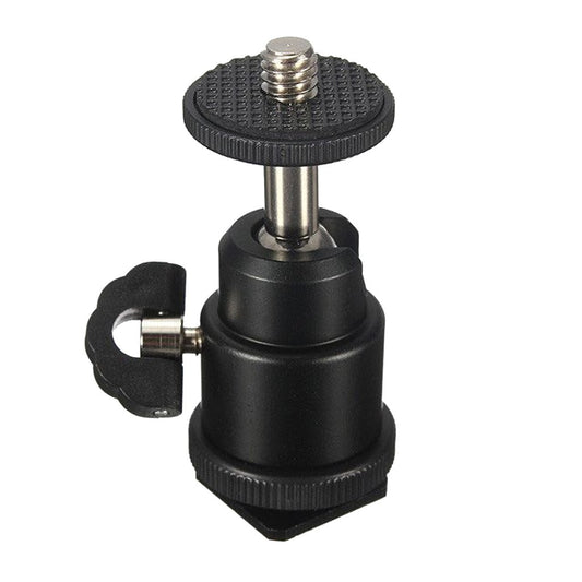 Maxxlite  Adjustable Swivel Angle Ball 1/4" Hot Shoe Mount Adapter Holder Camera Video, Black