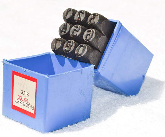 Maxxlite Number Punch Set 1/4" - (6.35 mm) Hardened Steel/Metal Die Jewelers with Case