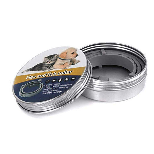 Maxxlite Flea and Tick Collar - 8 Month Protection Adjustable Waterproof Collar for Dog Puppy Kitten Cats, Natural & Safe Efficiently Repell Locust Lice of Pets (for Dog and Cat) (Grey)