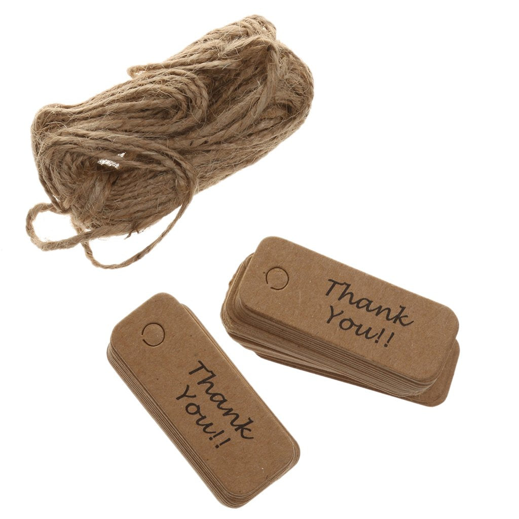 Maxxlite Paper Gift Tags Labels Hanging Cards (Pack of 100)