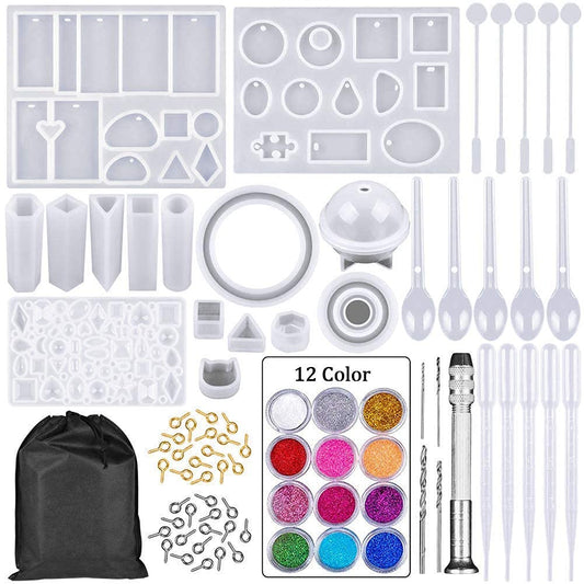 Maxxlite Resin Casting Silicone Mold Making Jewelry Pendant Mould Craft DIY Set 94 pcs