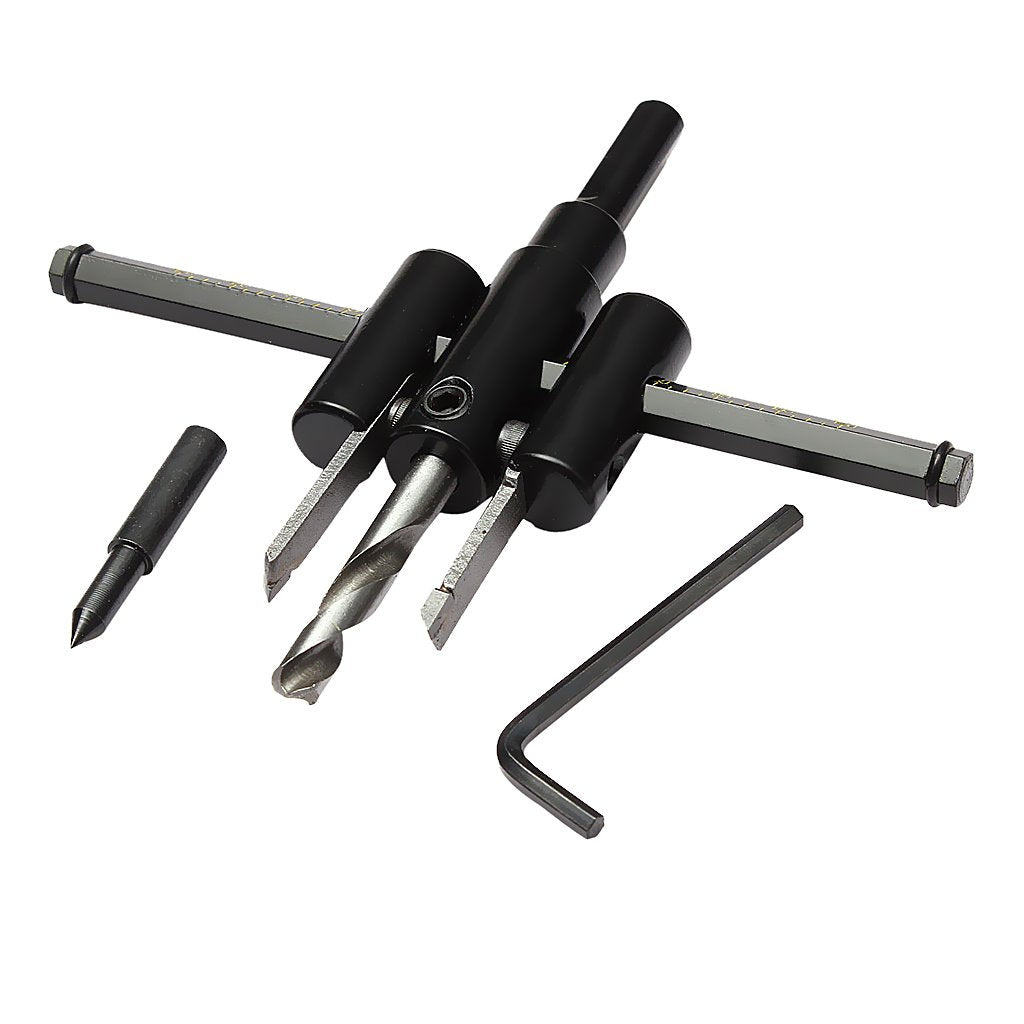 Maxxlite Adjustable Metal Wood Circle Cutter Kit Hole Saw Drill Bit DIY Tool 30-120mm