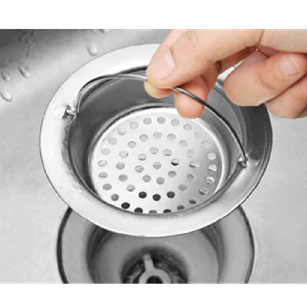 Maxxlite Kitchen Stainless Steel Sink Strainer Waste Plug Drain Stopper Filter Basket