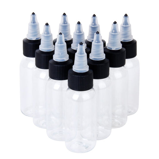 Maxxlite 10pcs 30ml Empty Bottles For Tattoo Ink Pigment Green Soap
