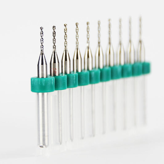 Maxxlite 10 Pieces PCB Micro Drill bit Set CNC Mini Solid Carbide Drill bit 1.0mm