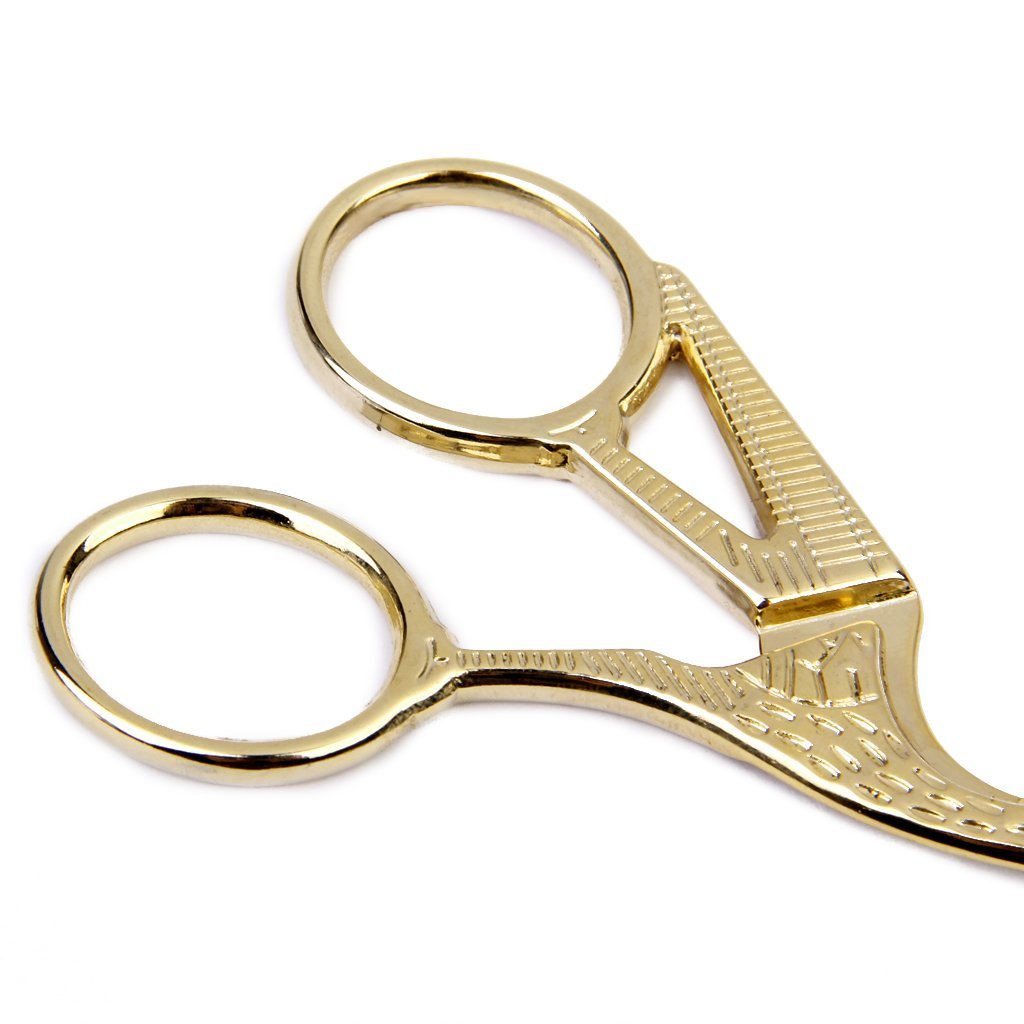 Maxxlite Retro Gold Plated Crane Sewing Tailoring Scissors 9cm