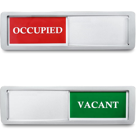 Maxxlite Privacy Sign, Premium Vacant Occupied Sign for Home Office Restroom Conference Hotles Hospital, Slider Door Indicator Tells Whether Room Vacant or Occupied