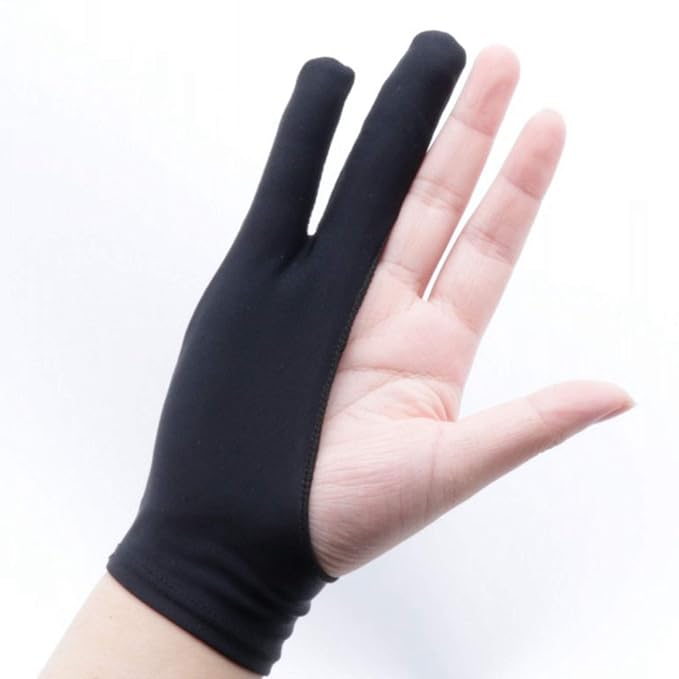 Maxxlite 2 Finger Drawing Anti-fouling Glove for Graphics Tablet, Paper Sketching S