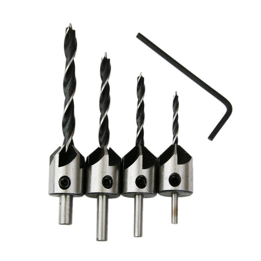 Maxxlite 1000-4x HSS Flute Countersink Drill Bit Screw Woodworking Chamfer Home War