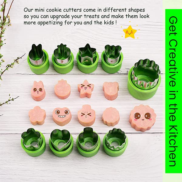 Maxxlite  9Pc Vegetable Shape Cutter for Food Kids Various Shapes Pastry, Bread, Cookie, Vegetable, Fruit Cutter Shapes Star and Heart Shape Cutters