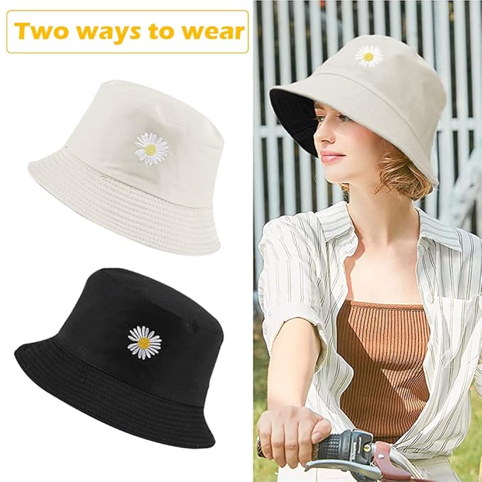 Maxxlite Women Bucket Hat Foldable Cotton Sun Beach Hat Fisherman Hat Casual Outdoor Cap Lovely Bomber Hats For Women Men Boy Girl, Multi-Colour, Free Size