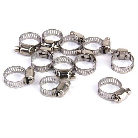 Maxxlite 10Pcs Adjustable Fuel Petrol Pipe Hose Clips Stainless Spring Clamp 13-19Mm