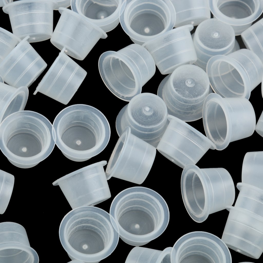 Maxxlite 100Pcs Clearn Plastic Grommets Nipples Tattoo Machine Gun Needles Supplies