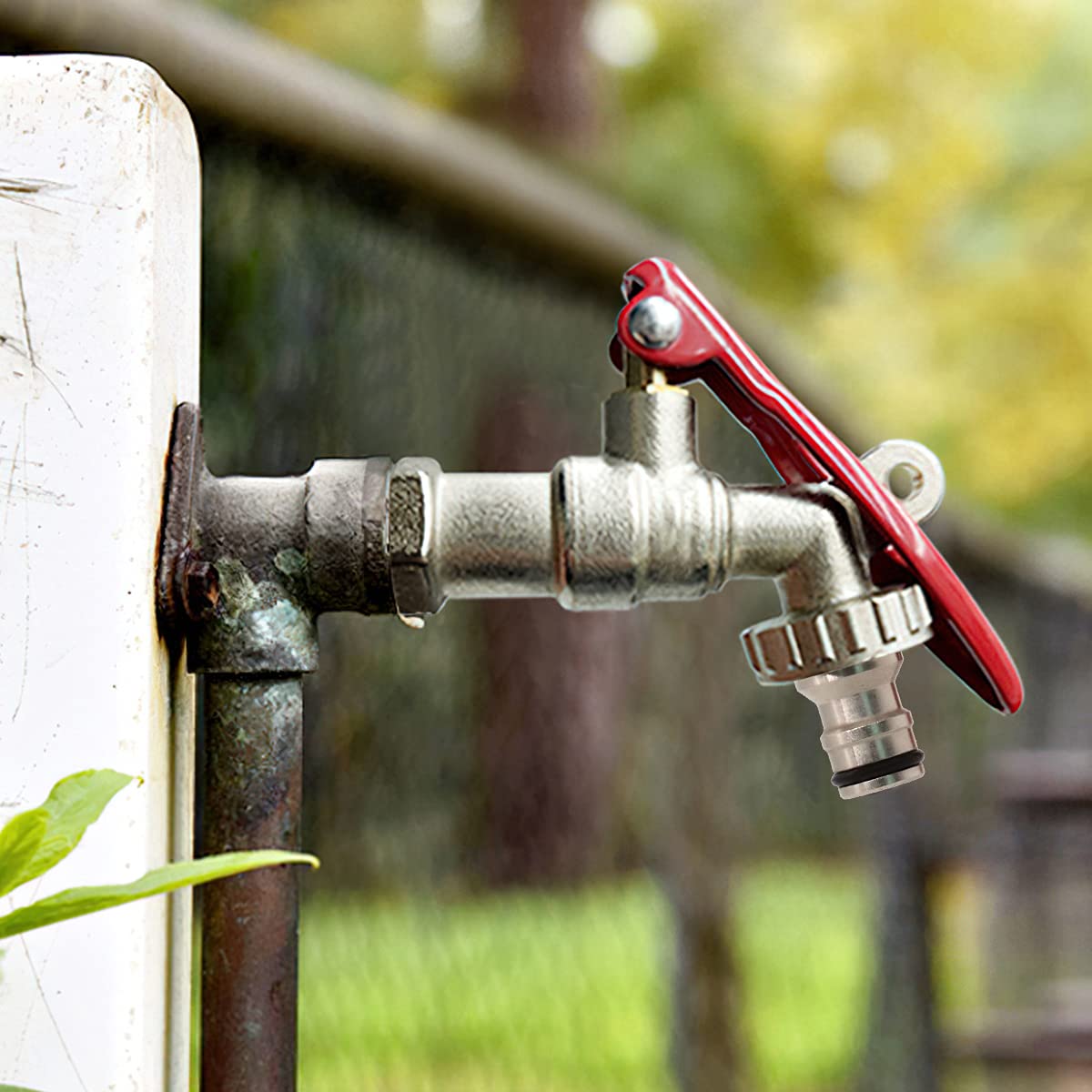 Maxxlite Tap with Lock, Tap Lock, 1/2" Thread Water Tap Lockable Faucet, Faucet Locks Outdoor, Water Tap Lock, Garden Tap, Home Outdoor Garden Tool Garden Outdoor Brass Faucet