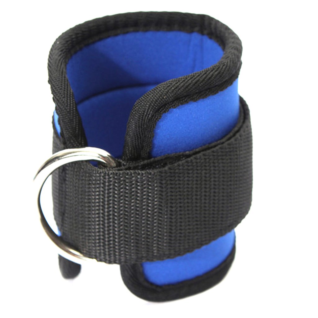 Maxxlite  Imported Fitness Ankle D-Ring Strap Multi-Gym Leg Thigh Pulley Lifting Training (Blue)