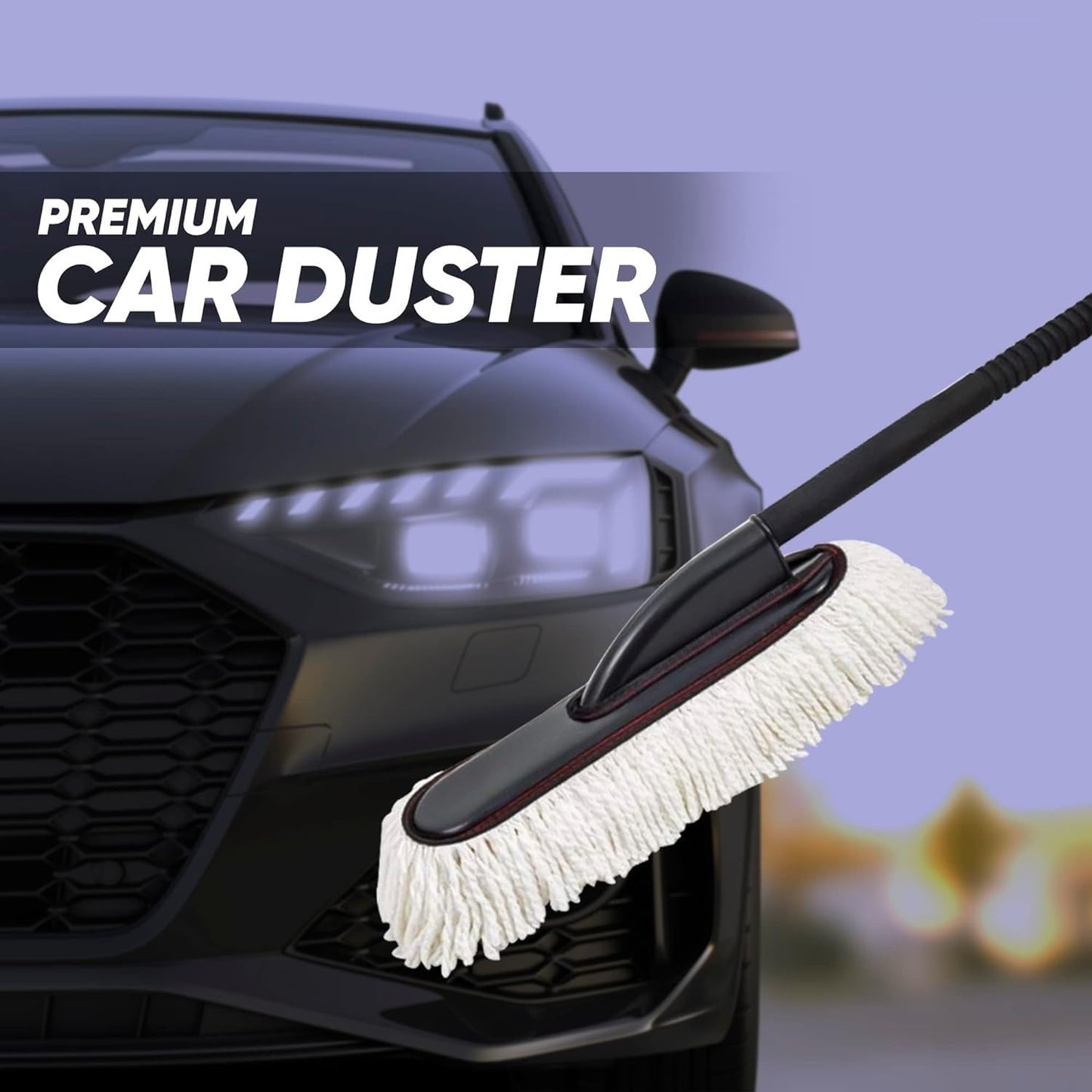 Maxxlite Premium Soft Microfiber Car Duster Exterior Scratch Free Multipurpose Duster for Car, Truck, SUV, RV and Motorcycle