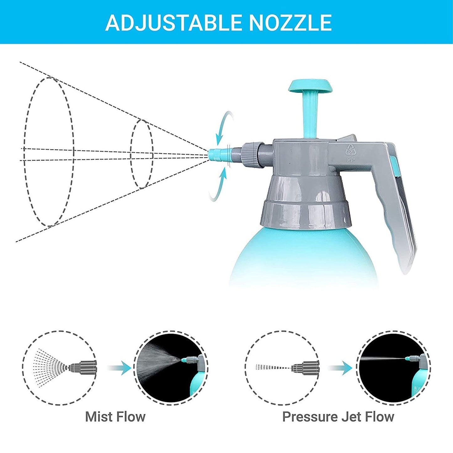 Maxxlite Pressure Spray Pump (2.2L) Gardening Water Pump Sprayer Plant Water Sprayer for Home Garden Spray Bottles for Garden Plants and Lawn Plant Watering Can