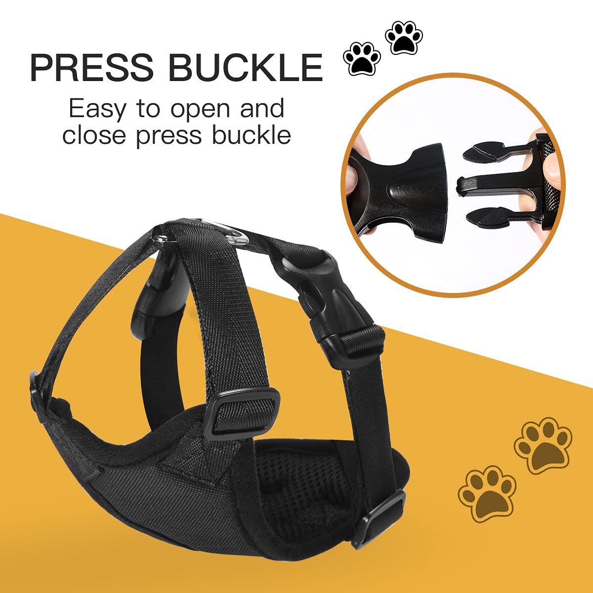 Maxxlite Adustable Dog Harness (Length 9 inch, Neck Size 11-15 inch, Chest size 16-23 inch