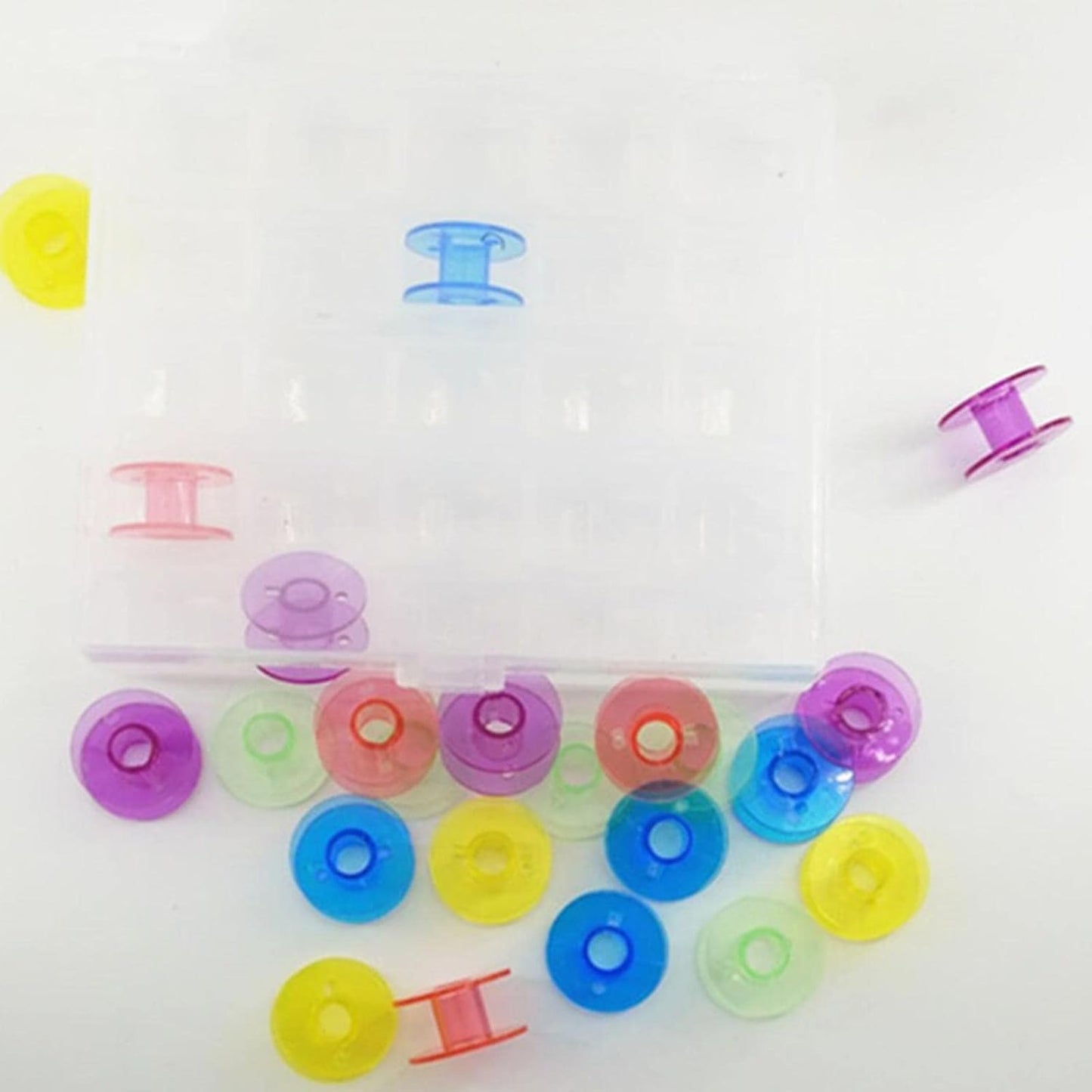 Maxxlite 25x Spools Bobbins with PVC Storage Case Colorful for Sewing Machine Sewing | Sewing Machine Accessories | Bobbins