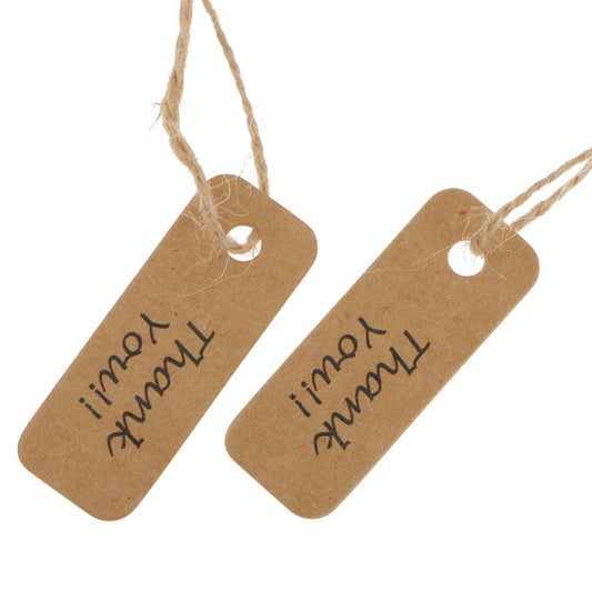 Maxxlite Paper Gift Tags Labels Hanging Cards (Pack of 100)