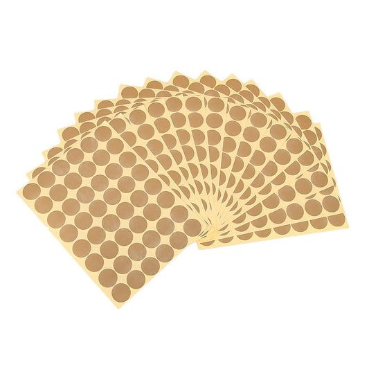 Maxxlite Self Adhesive Dots Sticker Round Circle Blank Labels - Golden, 720Pcs, 25mm