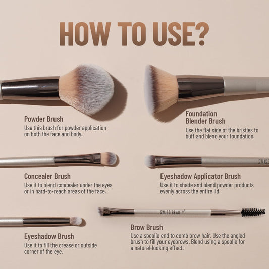 Maxxlite Beauty Professional Face & Eye Brush Set of 6
