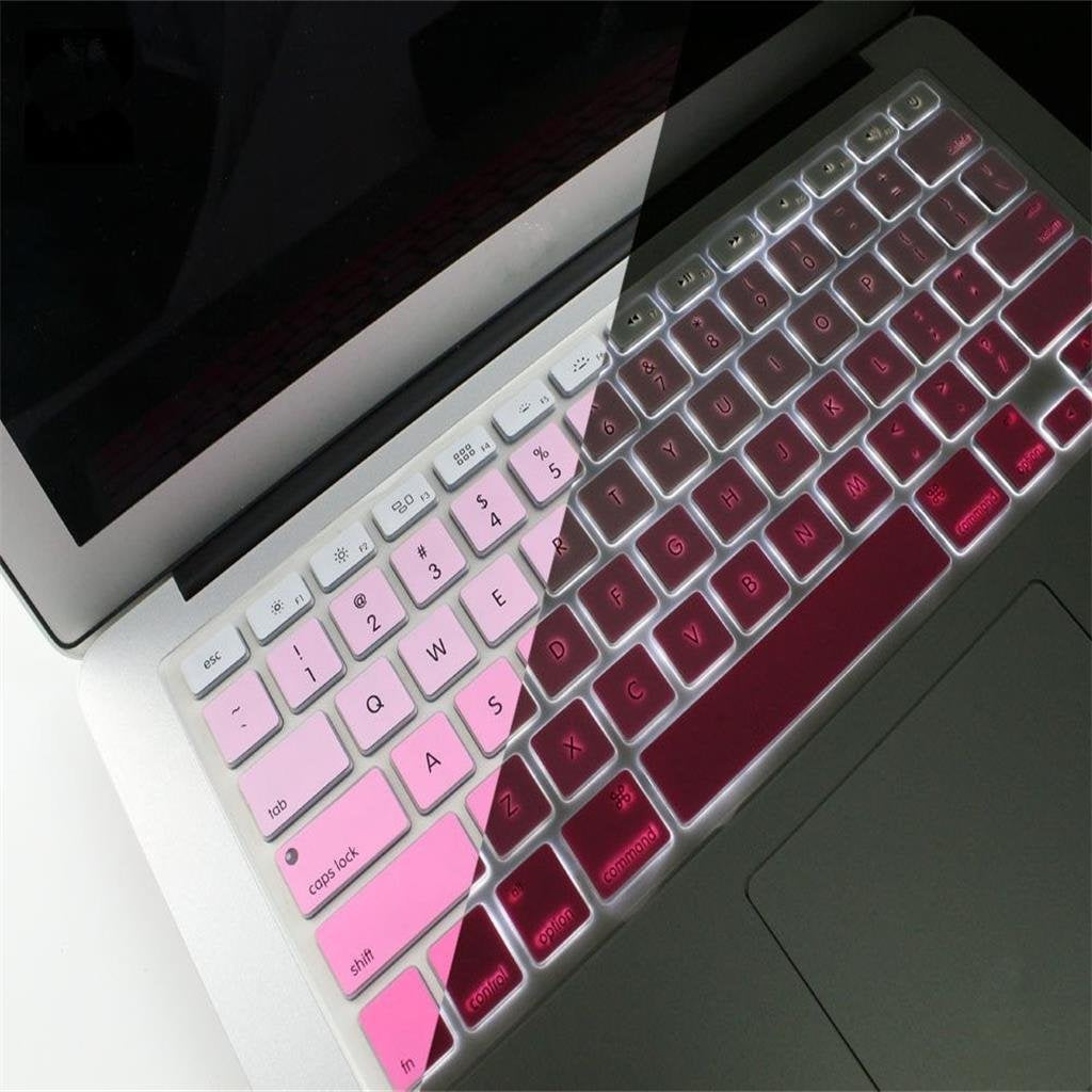 Maxxlite Silicone Keyboard Skin Cover Film Protector for MacBook Air 13" 15" 17" - Pink