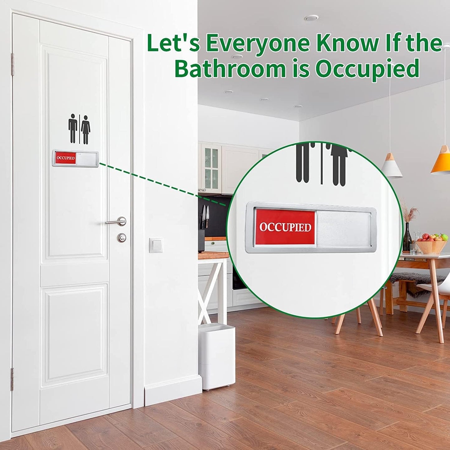 Maxxlite Privacy Sign, Premium Vacant Occupied Sign for Home Office Restroom Conference Hotles Hospital, Slider Door Indicator Tells Whether Room Vacant or Occupied