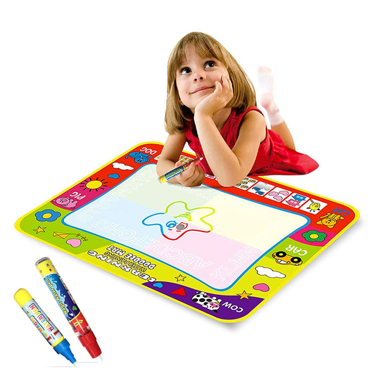 Maxxlite Magic Water Drawing Mat with Rainbow Color Swatches,Children Magic Water Drawing Mat Board,Educational Toy Gift for Kids