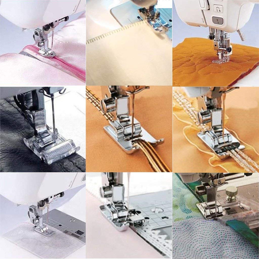 Maxxlite Imported 11Pcs Multifunction Presser Feet For Brother Singer Domestic Sewing