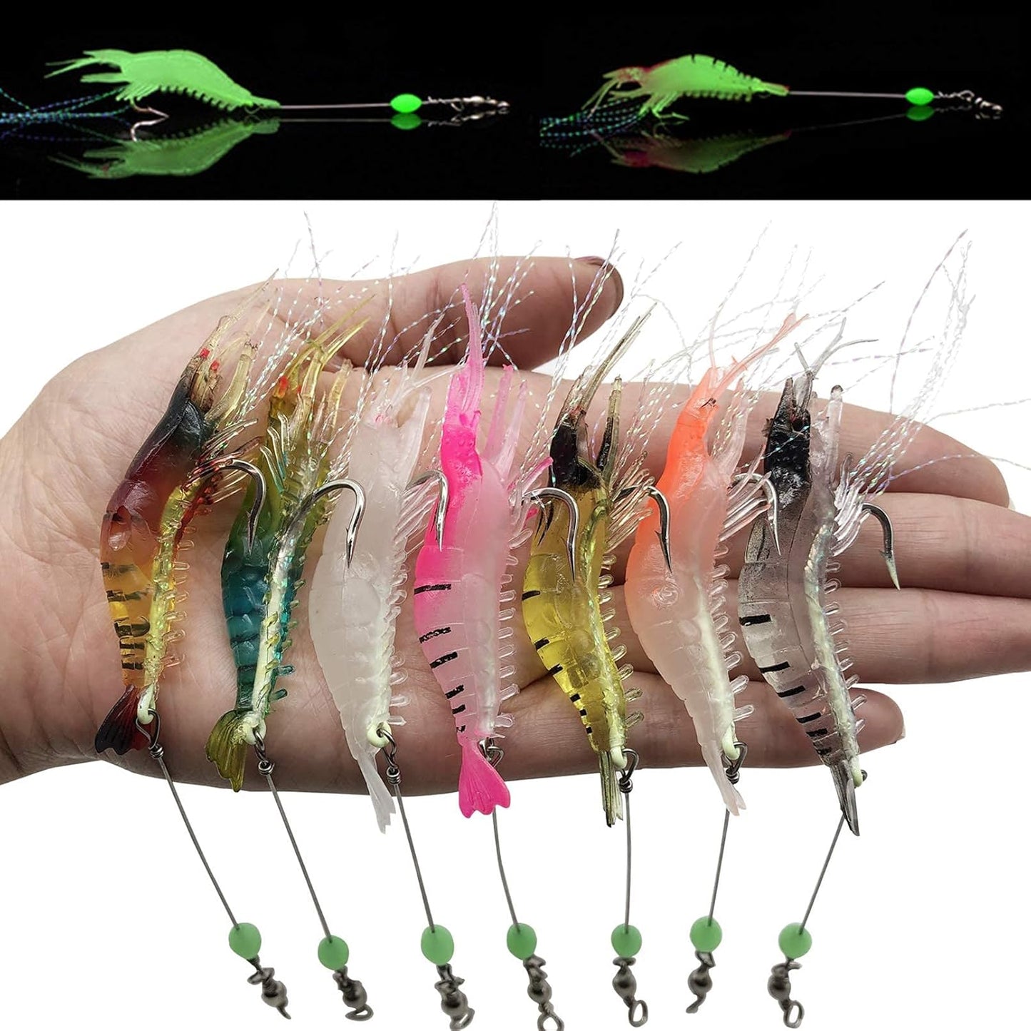 Maxxlite 7 PCS Simulated Fishing Lures Soft Bait Swimbaits Slow Sinking Swimming Lures Freshwater and Saltwater, Stable and Tempting