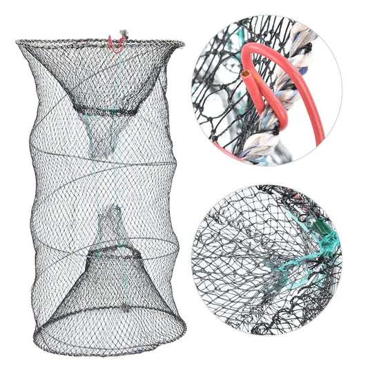 Maxxlite Bait Trap Net, Fishing Bait Trap Portable Fishing Landing Net Fishing Bait Net Folded Net Fishing Accessories for Crab Fish Lobster Prawn Crayfish