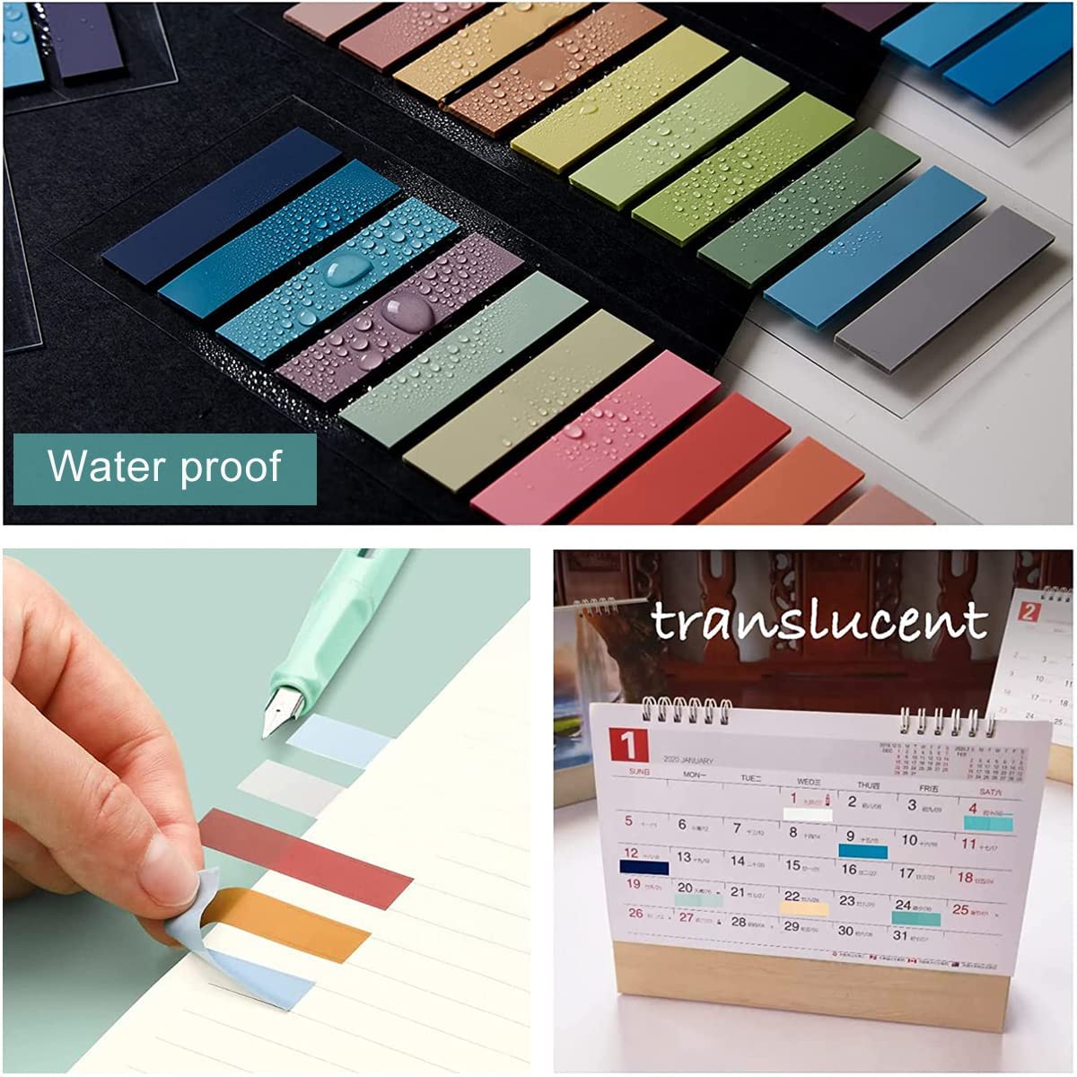 Maxxlite Sticky Tabs 60 Colors Morandi Sticky 1200pcs Index Tabs Sticky Notes