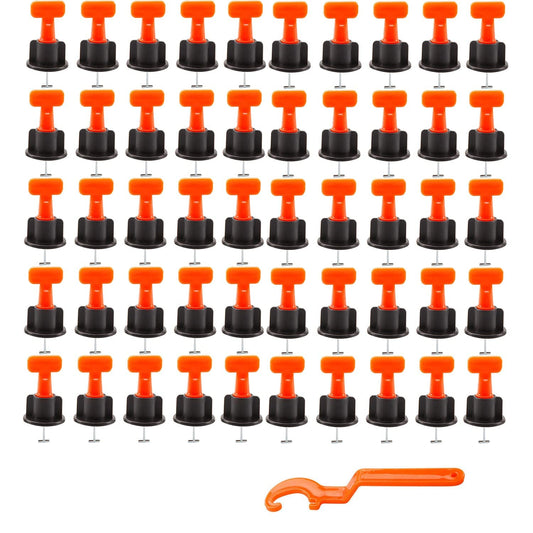 Maxxlite Reusable Tile Leveler Needle Thickness 1.5MM, Suitable for 3-17MM Tile Tools with 0.9MM Spare Needle 50 PCS Tile Leveling System Kit, (Multicolor)