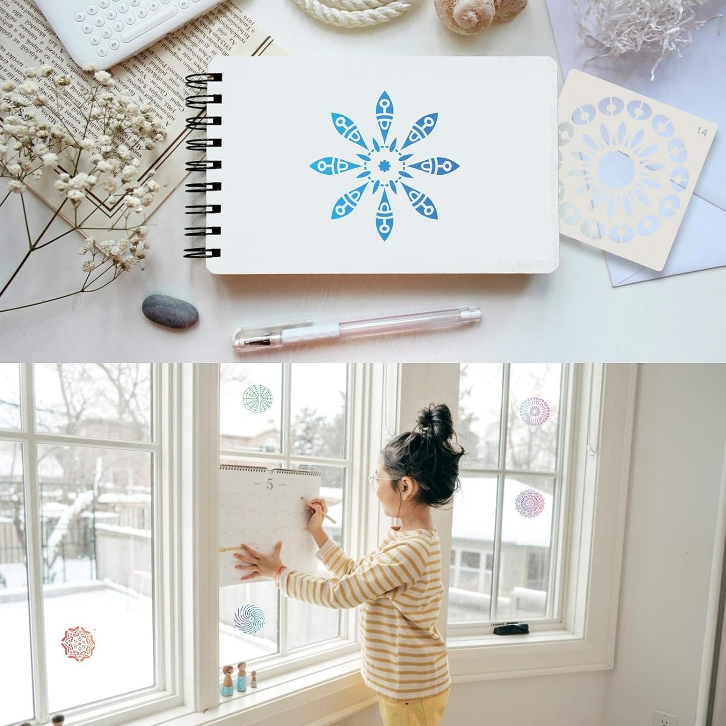 Maxxlite Dot Painting Templates Mandala Drawing Tools for Wood,Airbrush,Wall,Canvas DIY Painting Decor Art Craft Projects