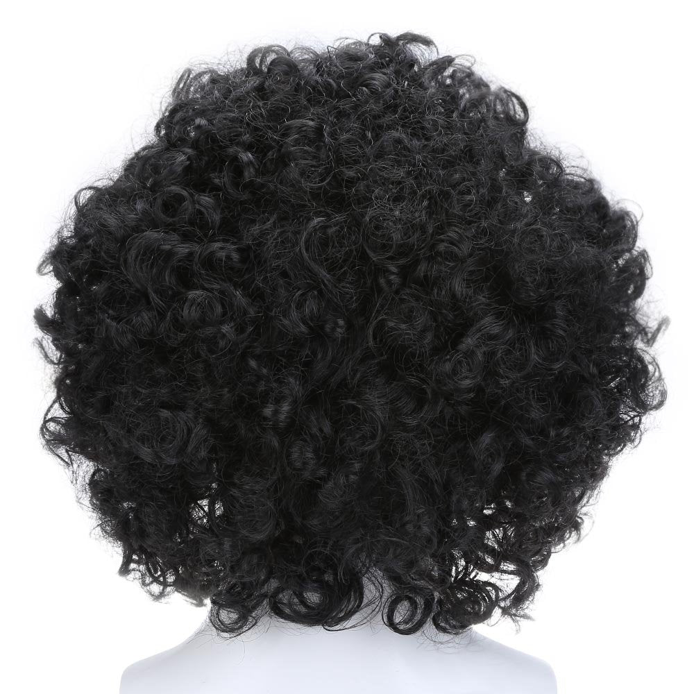 Maxxlite Unisex Curly Afro Clown Funky Disco Wig - Black