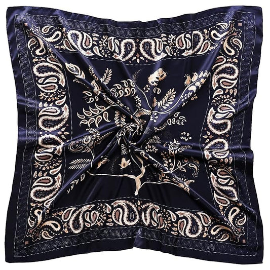 Maxxlite Scarf for Women Square Scarfs Satin Silk-Like Hair Scarves Wraps Headscarf