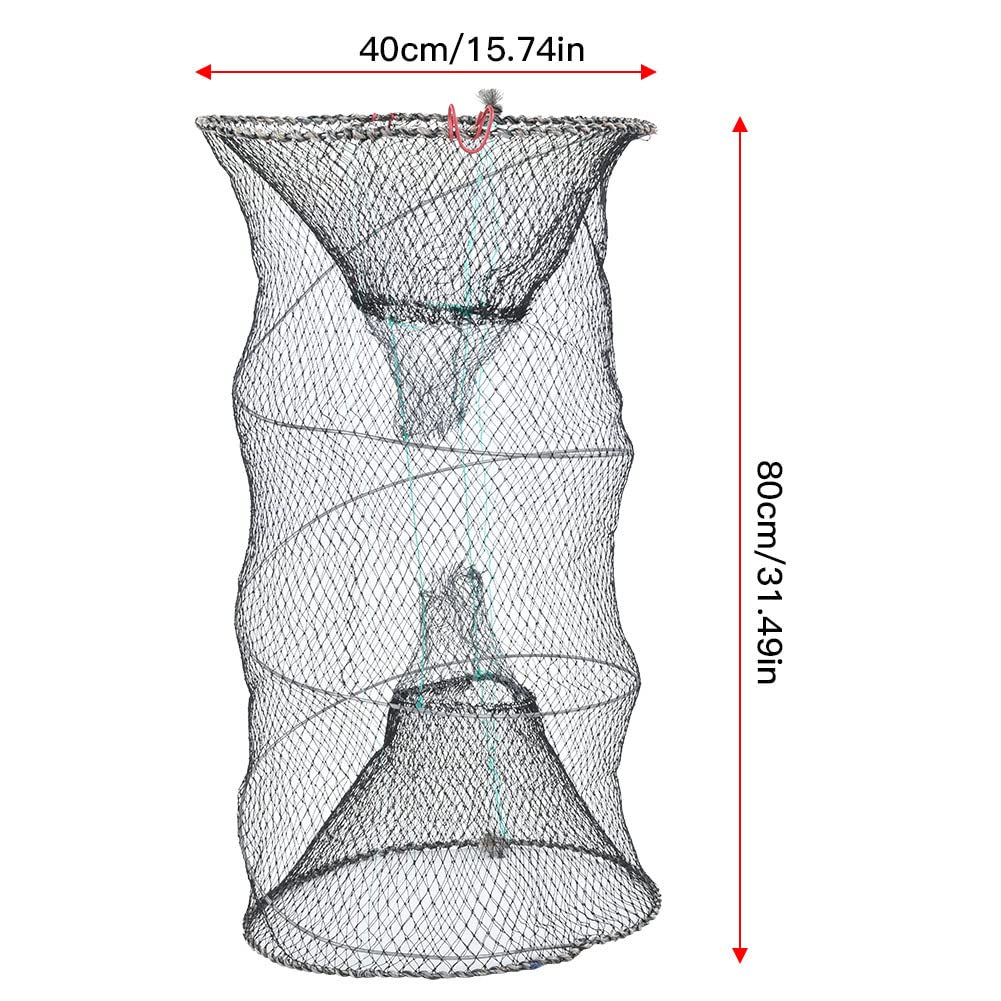 Maxxlite Shrimp Bait Trap Net, Fishing Bait Trap Portable Fishing Landing Net Fishing Bait Net Folded Net Fishing Accessories for Crab Fish Lobster Prawn Crayfish