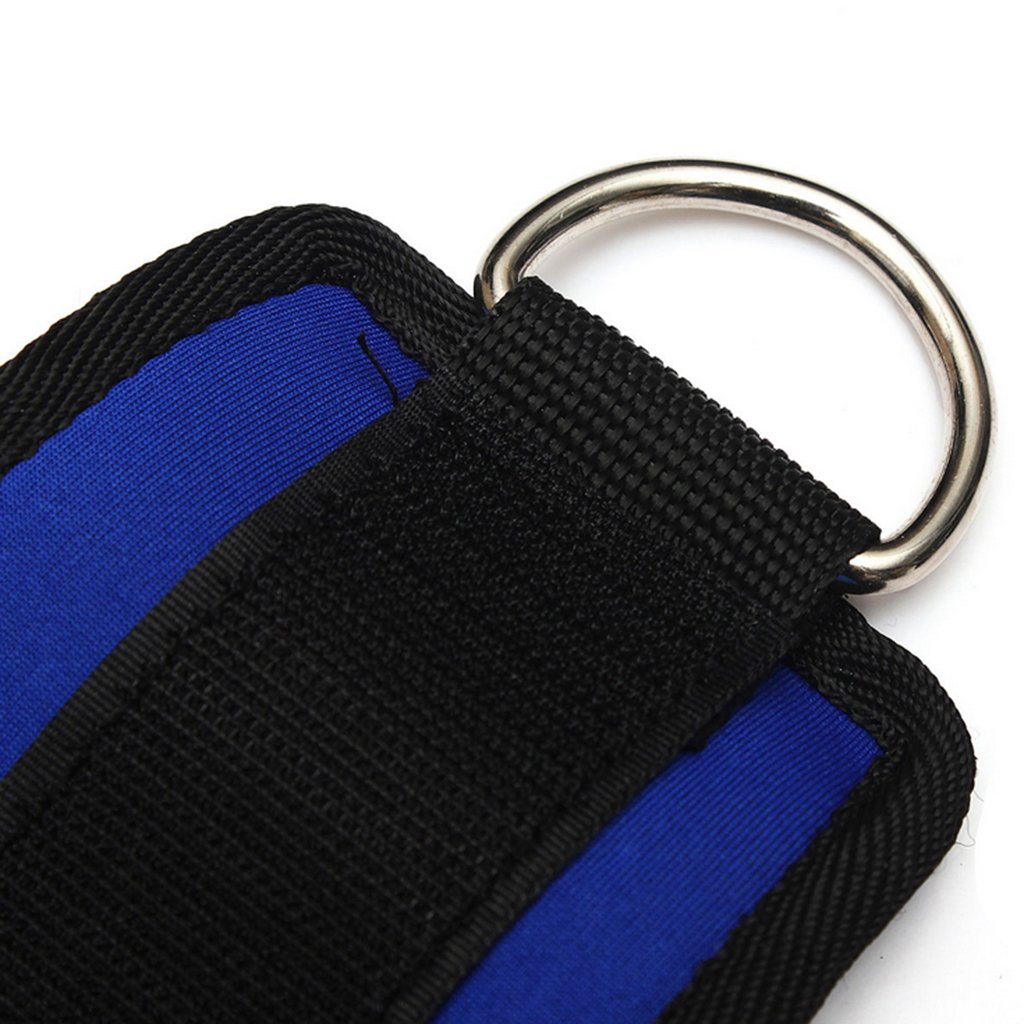 Maxxlite  Imported Fitness Ankle D-Ring Strap Multi-Gym Leg Thigh Pulley Lifting Training (Blue)