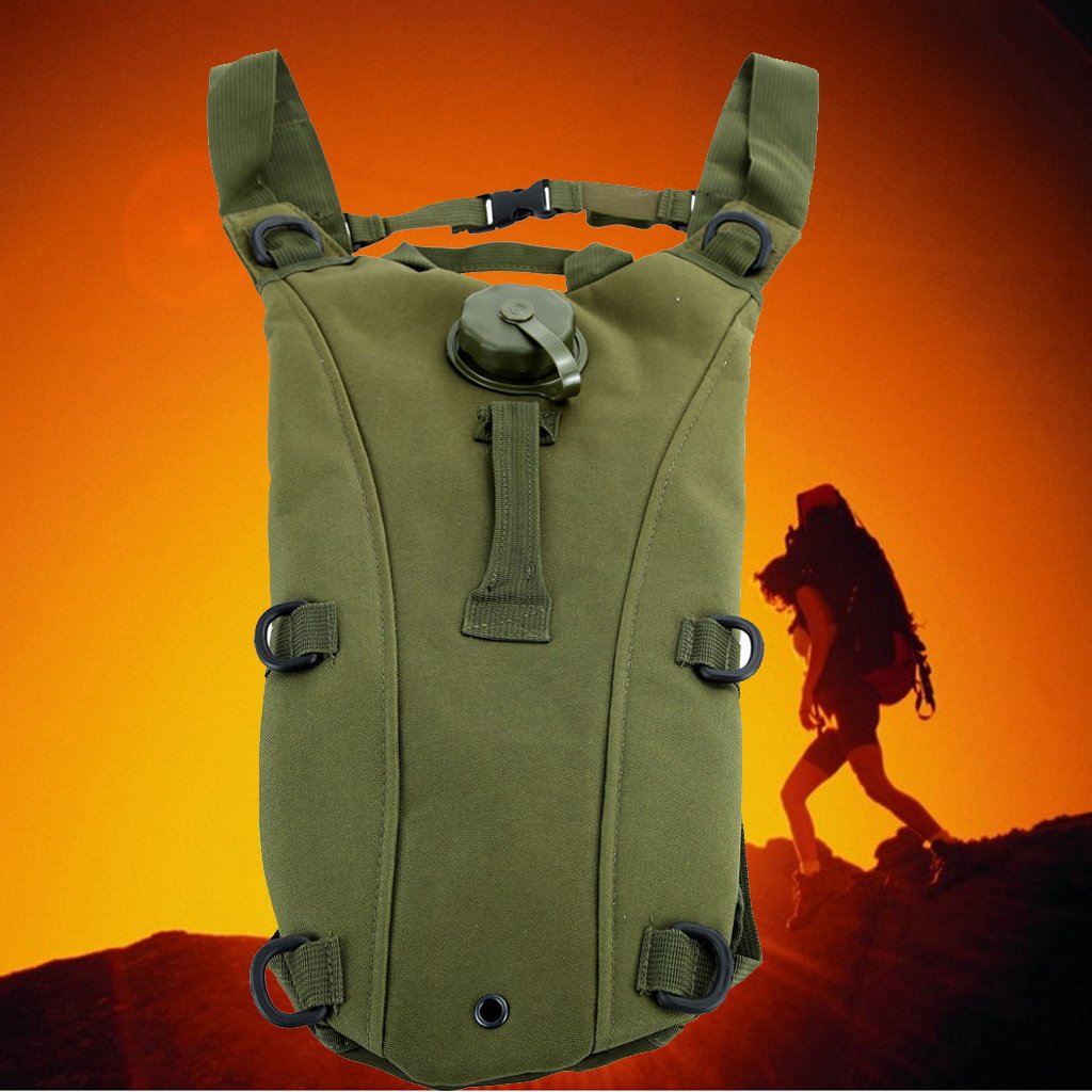 Maxxlite 3L Hydration Bladder Water Bag Pouch Backpack Hiking Camping Army Green