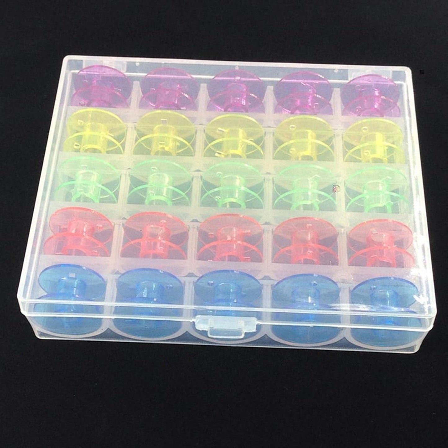 Maxxlite 25x Spools Bobbins with PVC Storage Case Colorful for Sewing Machine Sewing | Sewing Machine Accessories | Bobbins