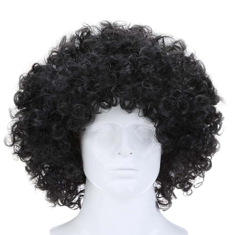 Maxxlite Unisex Curly Afro Clown Funky Disco Wig - Black