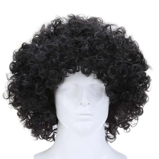 Maxxlite Unisex Curly Afro Clown Funky Disco Wig - Black